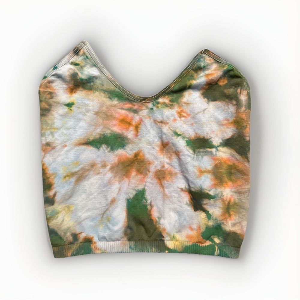 65. Free People Hand Tie-Dyed Skinny Strap Seamless Brami